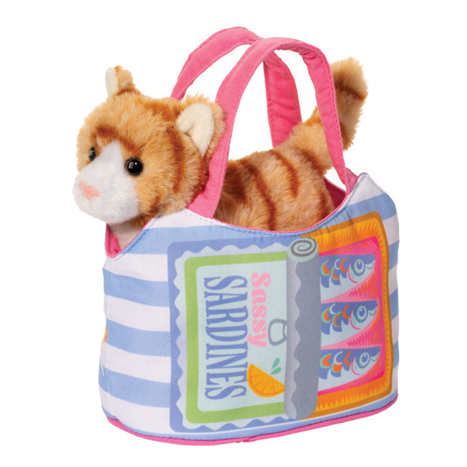 2235.jpg Sardine Sassy Pet Sak w/ Orange Striped Cat - Image 1